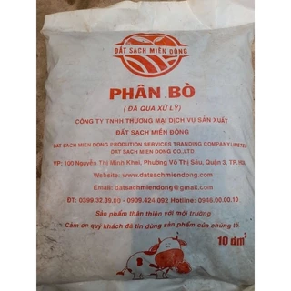 Phân Bò nguyên chất đã xử lý bao 10dm³ (tinh hoa farm)