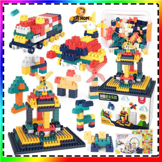 Bộ đồ chơi lắp ghép hình 100, 200, 300, 400 chi tiết - Puzzle xếp hình nhiều mảnh cho bé sáng tạo