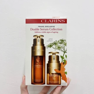 Clarins Skin Care Set Tinh chất chiết xuất đôi 50ml / Chiết xuất đôi Kem dưỡng mắt hai trong một 20ml