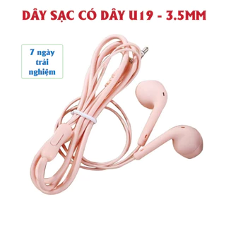 Tai nghe gaming / chơi game có dây nhét tai U19, pc jack 3.5mm - Chống ồn, có mic