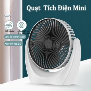 Quạt mini để bàn tích điện 2 chế độ gió - Quạt sạc USB để bàn tiện dụng