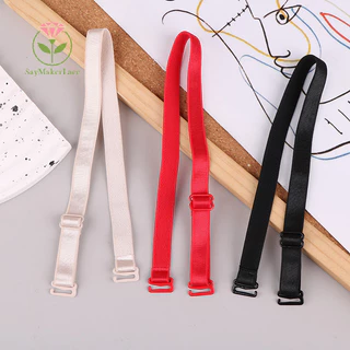 [Saymakerlace] Dây đeo áo ngực chống trượt cho nữ 1,2x40cm Dây đeo vai đôi co giãn Lady Push Up Bra Đen Trắng Phụ kiện vô hình