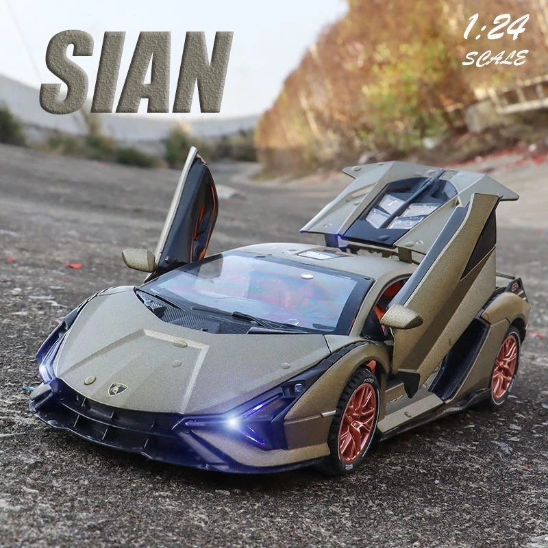 [Rum] Tỉ Lệ 1: 24 Lamborghini Sian FKP 37 Hiệu Ứng Ánh Sáng & Âm Thanh diecast Xe Đồ Chơi Cho Bé Trai Đồ Chơi Trẻ Em Quà Tặng Sinh Nhật Xe Đồ Chơi Trẻ Em Mô Hình Ô Tô Đồ Chơi Xe Ô Tô Bộ Sưu Tập Mô Hình