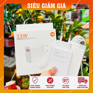 Củ Sạc Nhanh 33W Type C Cho Xiaomi Mi 9 10 10T 11 pro note 10 lite Poco F2 X3 redmi note 8 9 9s 10 pro