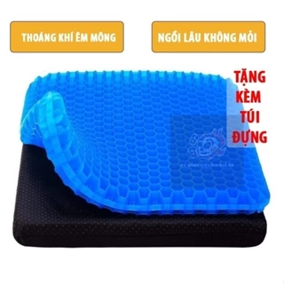 Đệm Ngồi Silicon 3D 2 Lớp Thoáng Khí - Nệm Ngồi Ghế Ô Tô, Văn Phòng , Chống Đau Mỏi Cao Cấp - Tiện Ích GR