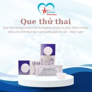 Que thử thai Quickseven Tanaphar dụng cụ phát hiện có thai sớm, test thử thai hai vạch hiệu quả tức thì - Hộp 1 que