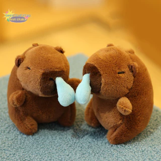 Trtop Kawaii Sang Trọng Ngáy Capybara Móc Khóa Dễ Thương Capybara Có Túi Rùa Móc Khóa Búp Bê Sáng Tạo Lông Tơ Đồ Chơi Nhồi Bông Quà Tặng Sinh Nhật VN