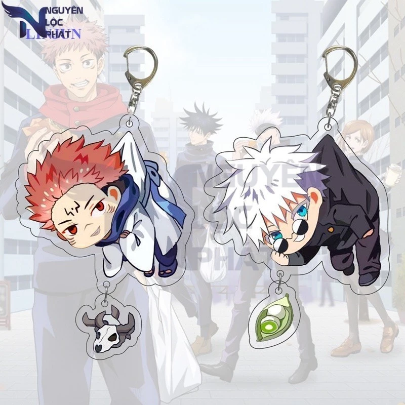 NLP Móc Khóa Acrylic Hình Yuji Itadori Gojo Satoru Fushiguro Megumi Anime Jujutsu Kaisen