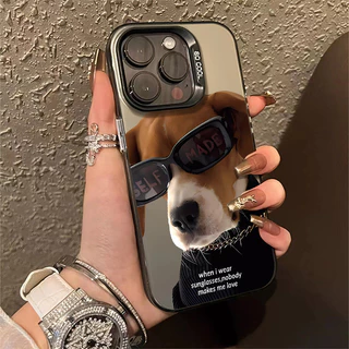 Ốp điện thoại họa tiết chú chó mát mẻ vẽ tay Tương thích cho IPhone 15 14 13 12 11 Pro Max XR X / XS Max 7 8 Plus Vỏ điện thoại ngoại hình đẹp tinh tế