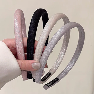 Sweet Girls Bling Shine Hair Hoop Sponge Headbands Mũ Băng Đô Quấn Tóc Phụ Kiện