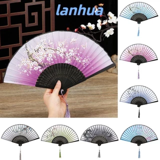 Lanhua Quạt Gấp Tre Quà Tặng Trang Trí Nhà Cửa Để Bàn Đồ Trang Trí Elegent Quạt Cầm Tay