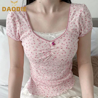 DAODIE áo phông áo thun nữ croptop baby tee Casual Cute Xu hướng Trendy WCS2440B3L 19Z240507