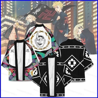 Gp1 Tokyo Revengers Cosplay Cardigan Áo Thun Kimono Anime Unisex Áo Tay Ngắn Thường Ngày Rời In Unisex Tee Shi