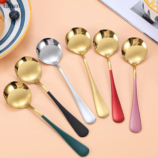 Tatain Thép Không Gỉ Hàn Quốc Thìa Canh Nhà Bếp Dung Tích Nhà Vàng Bạc Gương Đánh Bóng Flatware Cho Cà Phê Bộ Đồ Ăn VN