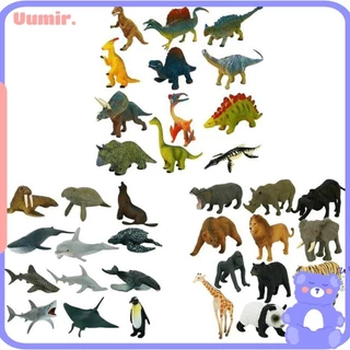 Uumir 12 Cái / bộ Mô Hình Động Vật 12 Cái / bộ Động Vật Hoang Dã Đồ Chơi Giáo Dục Khủng Long