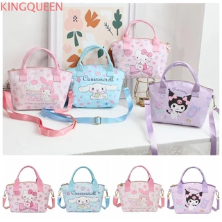 Túi đeo vai KINGQUEEN Kuromi, Túi đeo chéo hoạt hình Cinnamoroll, Túi đeo chéo da PU phong cách Hàn Quốc dễ thương My Melody KT Cat Túi đeo chéo nữ