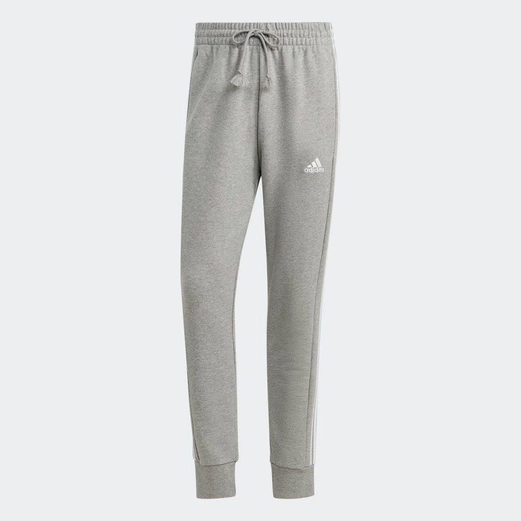 adidas Phong cách sống Quần Ống Côn Vải Thun Da Cá 3 Sọc Essentials Nam Xám IC9407