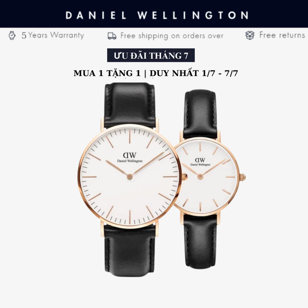 [Tặng Kèm Hộp Nơ] Đồng Hồ Nam Nữ Daniel Wellington Classic Sheffield Rose Gold White Size 40mm & 32mm Chính Hãng