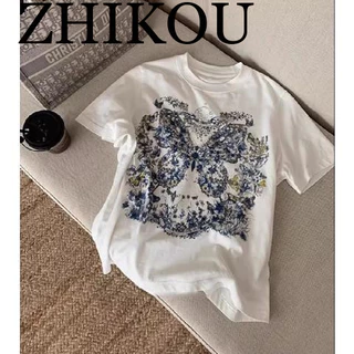 ZHIKOU áo phông áo thun nữ croptop baby tee Thời trang Hàn Phong phổ biến Stylish WCS2440NDI 16Z240415