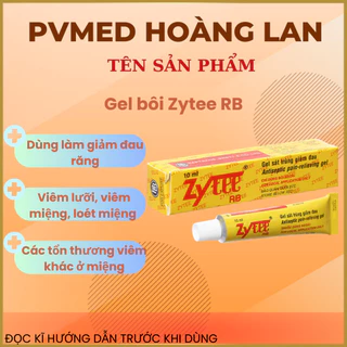 Gel bôi Zytee RB giảm đau răng, viêm loét miệng tuýp 10ml