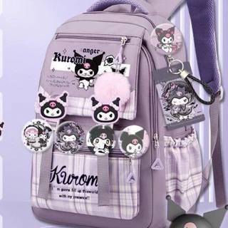 Kuromi Schoolbag Yugui Dog Học sinh tiểu học Ba lô dễ thương Cô gái Ba lô dung tích lớn Lớp 1 đến Lớp 6