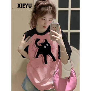 XIEYU áo phông áo thun nữ croptop baby tee Cute Xu hướng Comfortable Thời trang WTX2410K19 17Z240424