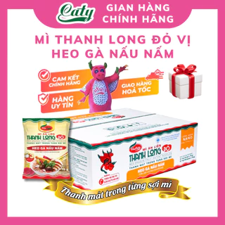 Mì Gói Thanh Long Đỏ Heo Gà Nấu Nấm