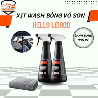 Chai xịt Wax Bóng Vỏ Sơn HELLO LEIBOO 450ML - Đánh Bóng Xe Chống Nước, Chống Xước