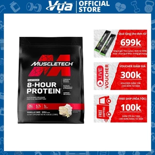 Bột Protein MuscleTech - Platinum 8-Hour Protein (4.6 Lbs) - Hỗ Trợ Tăng Cơ, Phục Hồi Sức Mạnh, Chính Hãng