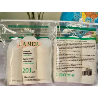 Bông tẩy trang Lamer 201 miếng 100% cotton thân thiện với làn da