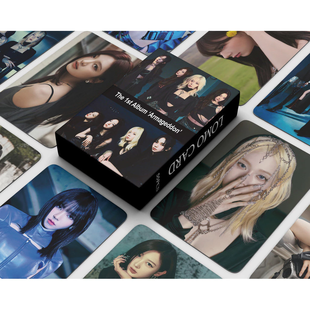 55pcs AESPA Supernova Lomo Cards Armageddon 1st Album Drama MY WORLD Drama Gils Savage Photocards WINTER GISELLE KARINA NINGNING Kpop Postcards