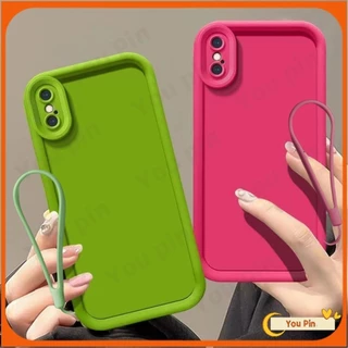 Ốp Lưng Cho iPhone X XS Max XR Vỏ Màu Kẹo Phong Cách Tối Giản Vỏ Điện Thoại Tpu