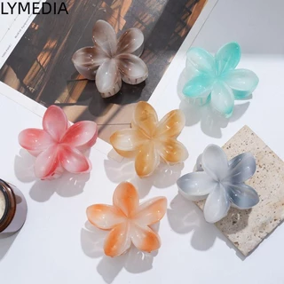 Vuốt Tóc, Kẹp Cá Mập Plumeria Hình Hoa Kẹp Tóc, Phụ Kiện Tóc Acrylic Bohemian Tạo Kiểu Tóc Nữ