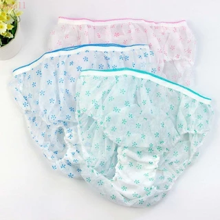 Qqmall 7 Chiếc Quần Lót Bà Bầu cotton Nguyên Chất Tiện Dụng Quần Đùi Trước Sinh Đồ Dùng Du Lịch Sinh Con Không Dệt Mẹ Thân Thiết