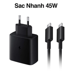 bộ Sạc nhanh SamSung 45W củ sạc cáp dây sạc nhanh type-c bảo hành 12 tháng lỗi 1 đổi 1