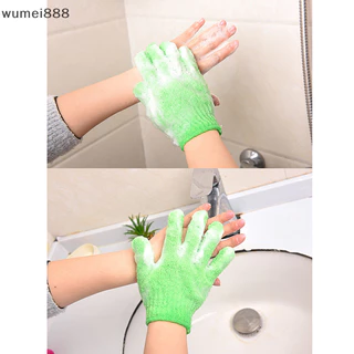 Wumei888 Tẩy Tế Bào Chết Toàn Thân Găng tay đi tắm Mitt Loofah Miếng Bọt Biển Massage Da [MỚI]