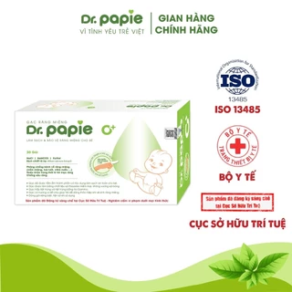 Gạc Rơ Lưỡi Dr.Papie Tiêu Chuẩn 5SAO, Làm Sạch Răng, Lưỡi, Nướu và Khoang Miệng Cho Bé - 30Gói/Hộp