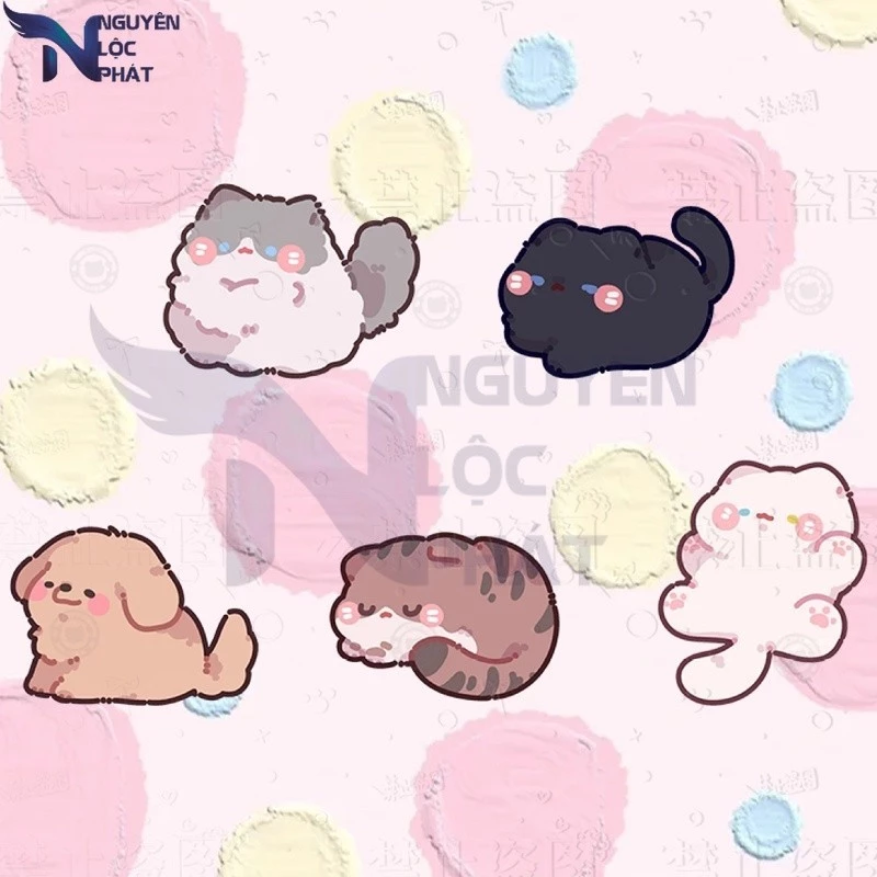 Ghim Cài Áo Bằng acrylic Hình Mèo Hoạt Hình Dễ Thương nlp shop anime