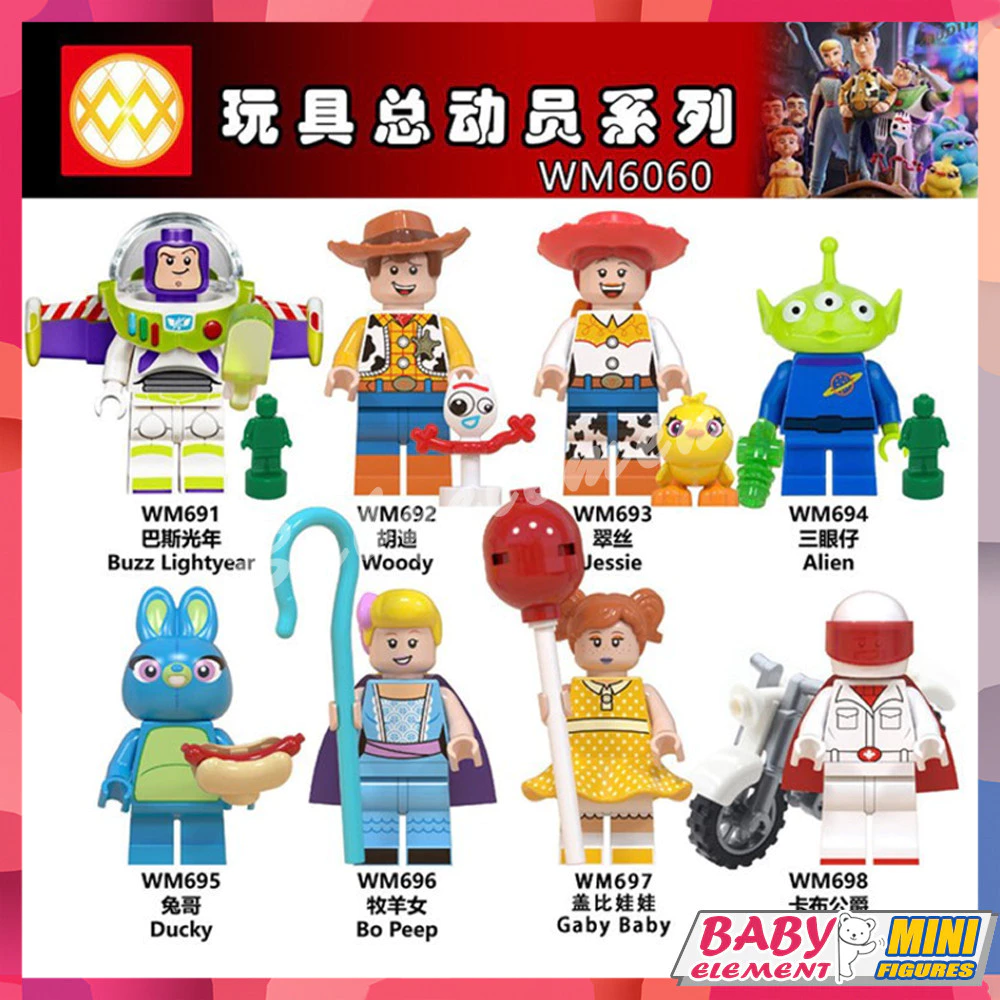 Buzz Lightyear Ba Mắt Woody Minifigure Khối Xây Dựng Câu Chuyện Đồ Chơi Nhân Vật Mô Hình DIY Quà Tặng Trẻ Em WM6060