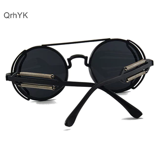 Nhà Máy Thời Trang Punk Steampunk Kính Mát Retro Nam Tròn Punk Kính Mắt Nữ UV400 Kính Mát QrhYK