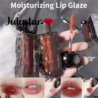 [COD] Gege Bear Iceberg Dưỡng Ẩm Môi Glaze Nước-Glossy Mirror Dudu Glass Lip Smooth Lip Gloss Beauty Cosmetic ღ Pink Girl Bling Makeup Look