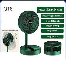 Quạt tích điện để bàn mini Super gấp gọn có thể kéo dài 3 tốc độ gió xoay 360 cổng sạc usb tiện dụng...