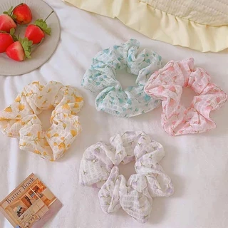 dây buộc tóc phụ kiện tóc scrunchies cột tóc dây cột tócNgọt Ngào Hoa Scrunchy Tóc ins Phong Cách Tươi Cổ Tích Phụ Kiện Mùa Hè Phong Cách Mới Tóc Mori Phụ Kiện Tóc Dây Đầu