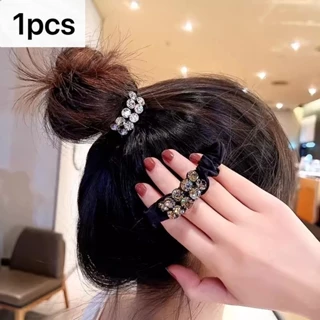 Mùa Hè Phong Cách Mới Tính Khí Kim Cương Giả Scrunchy Tóc Nữ Đầu Bóng Đuôi Ngựa Dây Tóc Đơn Giản Phù Hợp Với