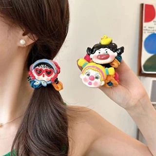 Bộ sưu tập dễ thương ~ táo bạo người nổi tiếng trực tuyến Joker headband nữ 2024 mới cao cấp dây cao su tóc mùa hè