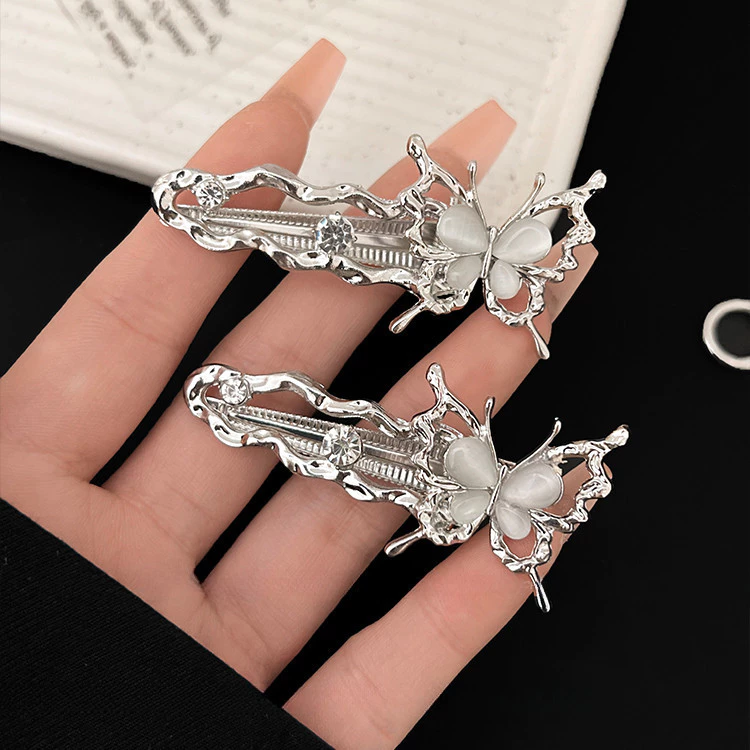 1 Chiếc Ngọt Ngào Bé Gái Opal Bướm Kim Loại Kẹp Tóc Nổ Kẹp Tóc Kẹp Tóc Phụ Kiện