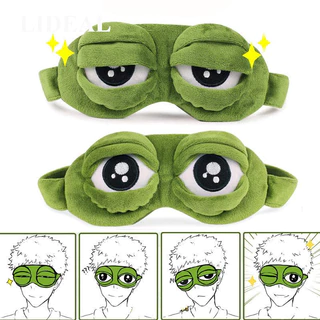 Mặt nạ mắt ngủ hình ếch LIDEAL3D, làm bằng vải cotton, mềm mại và thoải mái, thích hợp cho cả nam và nữ