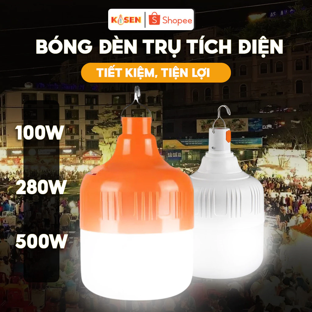 [PHÙ HỢP CỨU TRỢ]Đèn Trụ Sạc Cam Tích Điện Kosen,Siêu Sáng, Nhỏ Gọn, dùng cúp điện, mưa bão tiện lợi