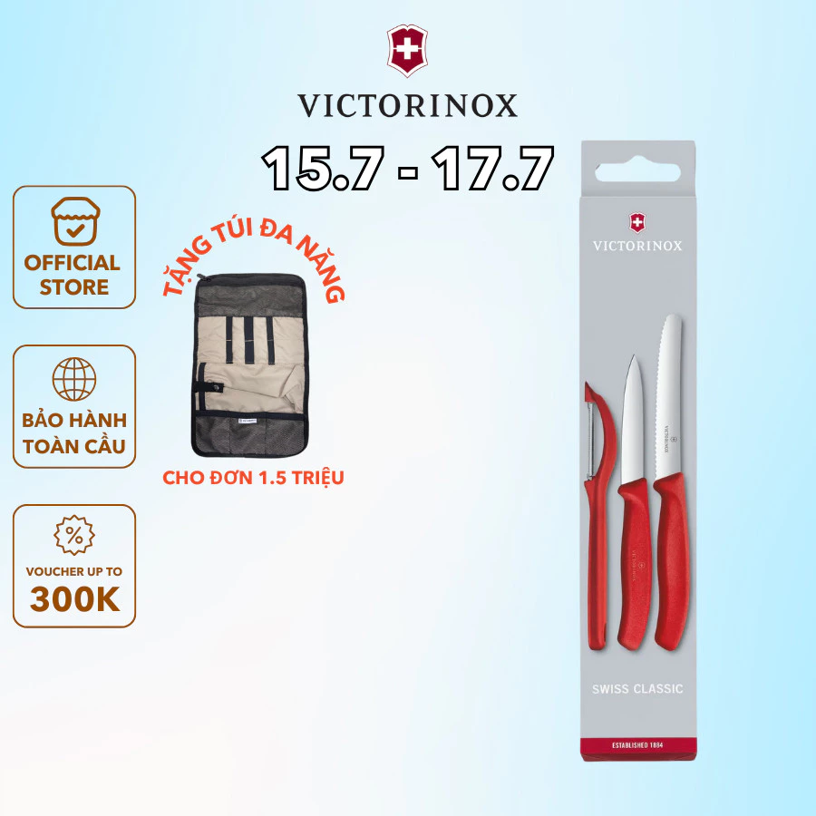 Bộ dao gọt 3 món Swiss Classic Victorinox Thụy Sỹ