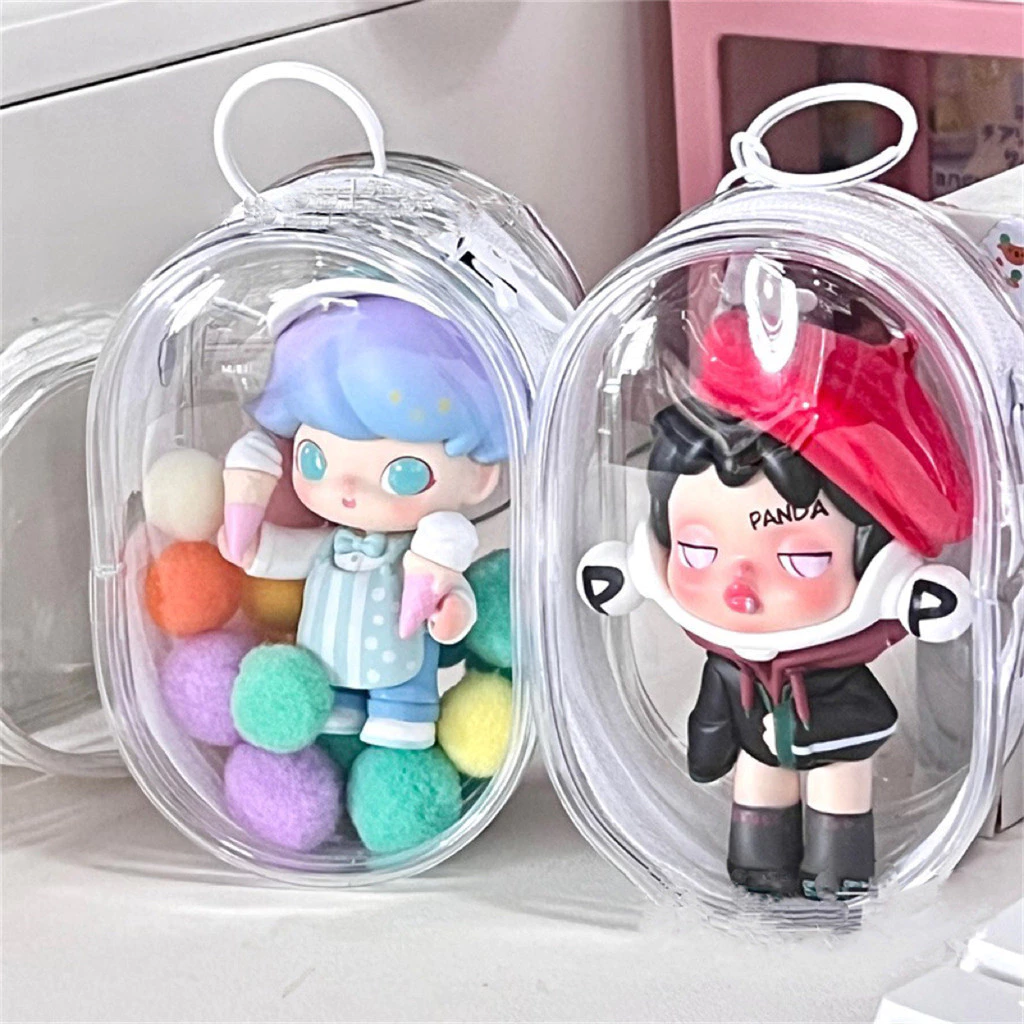 Túi lưu trữ búp bê trong suốt Mặt dây chuyền Vỏ bảo vệ trong suốt cho túi trang trí quyến rũ